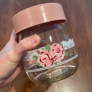 Carlton glass rose jar
